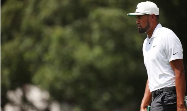 Tony Finau of the United States walks on the first green during the first round of the TOUR Champio...
