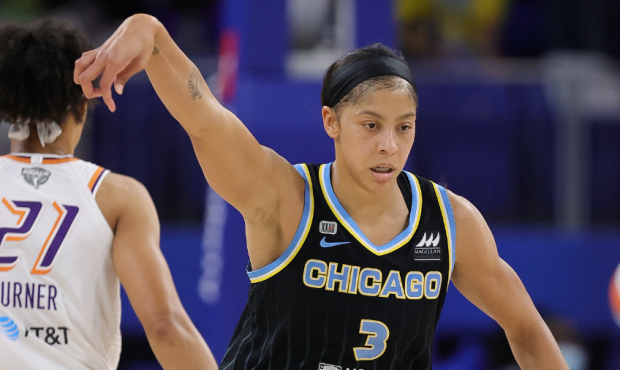 Candace Parker #3 of the Chicago Sky...