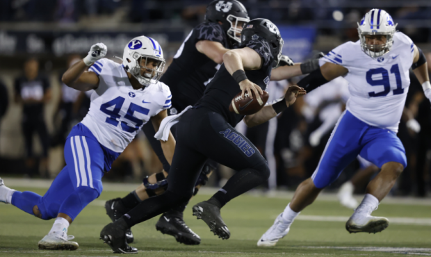 Bonner, McGriff Connect For Utah State's First Touchdown Against BYU