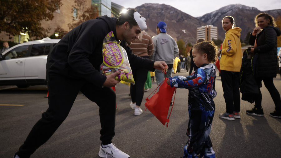 BYU Athletes Dress Up In Halloween Costumes For Trunk-Or-Treat Event
