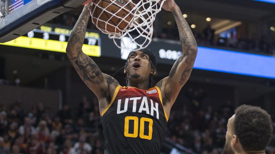 Utah Jazz guard Jordan Clarkson (Photo by Chris Gardner/Getty Images)...