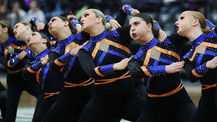Brighton compete in the 5A drill team state championship at Utah Valley University in Orem on Satur...
