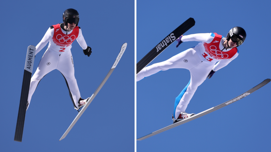 Casey Larson - Kevin Bickner - Men's Ski Jumping Normal Hill Qualification...