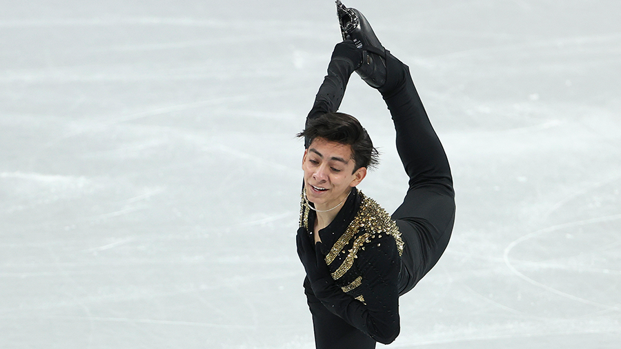 BEIJING, CHINA - FEBRUARY 08: Donovan Carrillo of Team Mexico skates during the Men's Singles Skati...