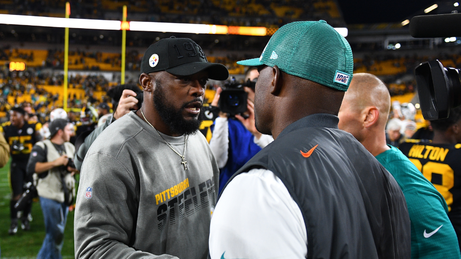 Mike Tomlin - Brian Flores - Pittsburgh Steelers...