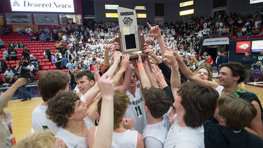 Snow Canyon claims state championship with 50-41 win over Dixie at Dixie State University Wednesday...
