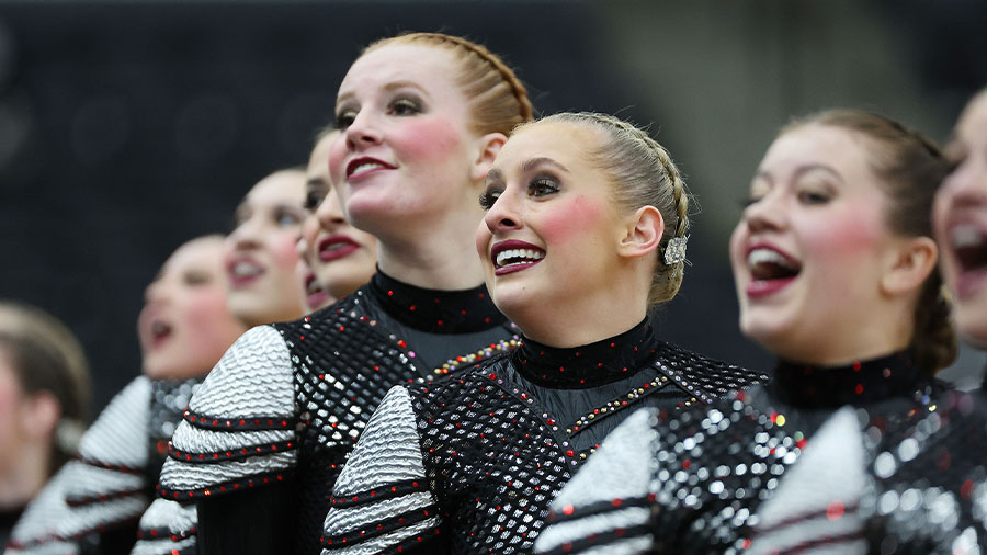 Viewmont competes in the 5A drill team state championship at Utah Valley University in Orem on Satu...