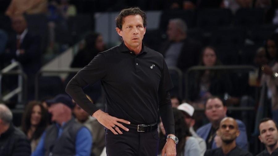 Utah Jazz coach Quin Snyder (Photo by Sarah Stier/Getty Images)...