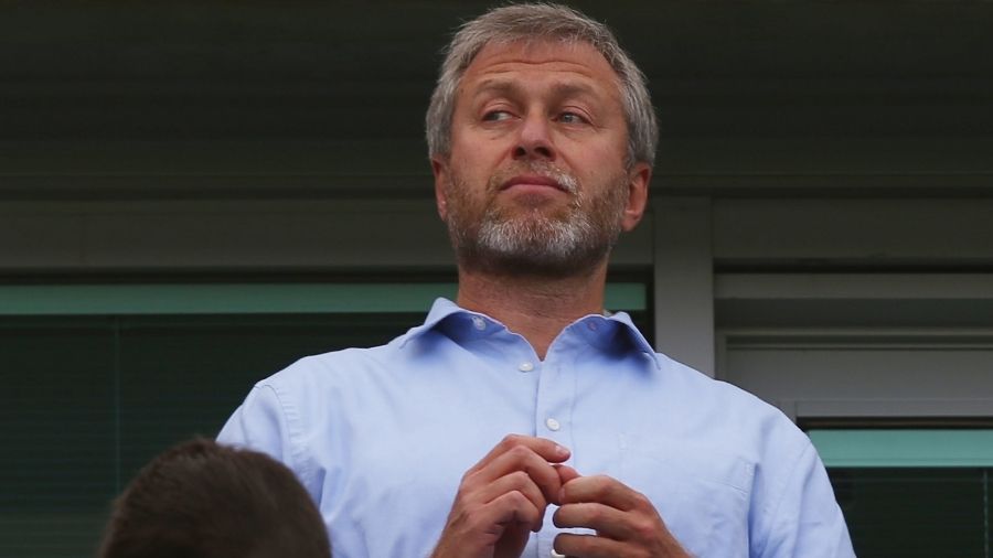 Roman Abramovich the Chelsea owner looks on during the Barclays Premier League match between Chelse...