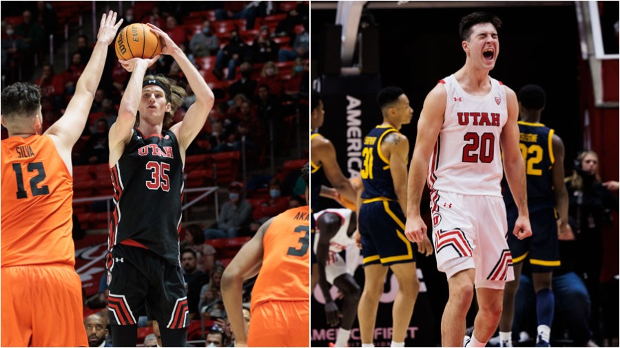 Branden Carlson and Lazar Stefanovic - Utah Utes Basketball...