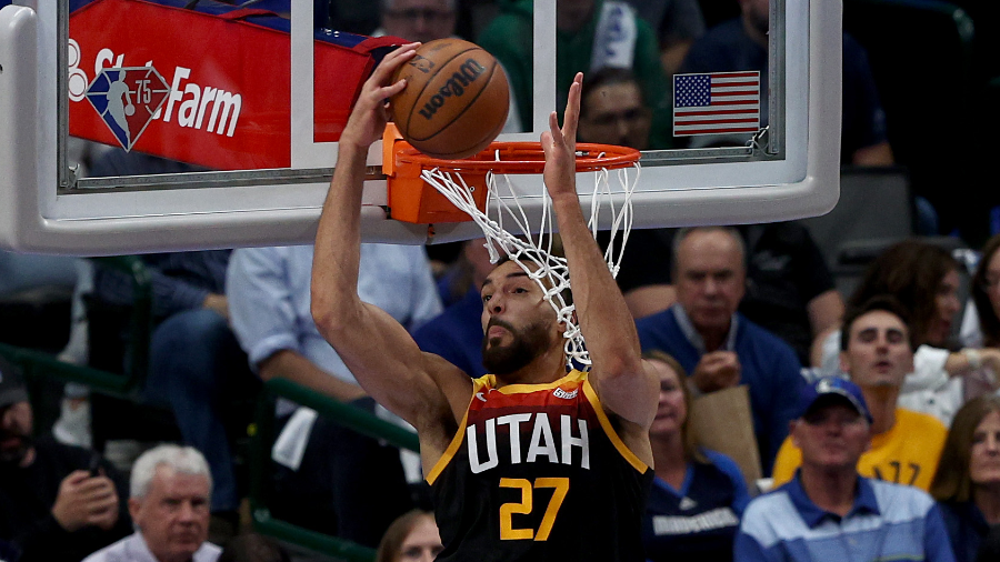 Gobert Dunks Alley-Oop From Mitchell To Open Game 2 Of Jazz/Mavs