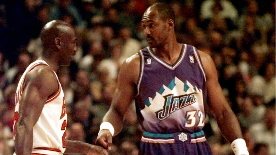 1997 Utah Jazz Chicago Bulls NBA Finals Michael Jordan Karl Malone...
