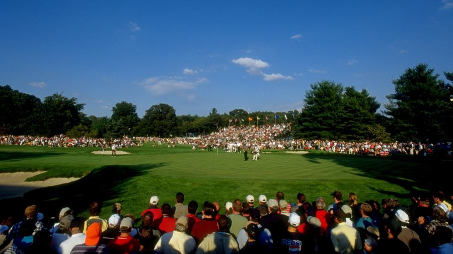A general view of the action during the 33rd Ryder Cup from The Country Club, Brookline, USA. The U...