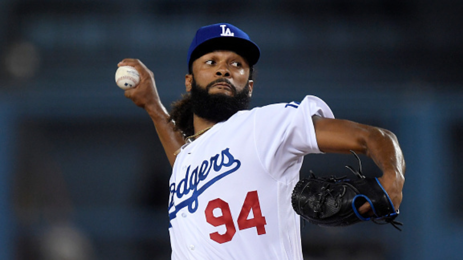 andre-jackson-throws-pitch-for-dodgers...