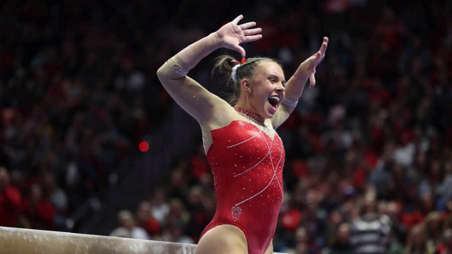Maile-OKeefe-Gets-Perfect-10-On-Beam-Against-UCLA...
