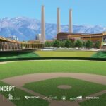 Early rendering photos of the proposed Baseball Stadium in Utah (Photo courtesy of Big League Utah)