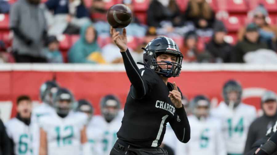 Isaac-Wilson-Throws-Pass-For-Corner-Canyon-During-High-School-Football-Playoffs...