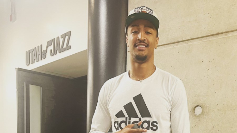 Forward John Collins made his first appearance in Utah watching the Jazz in the Salt Lake City Summ...