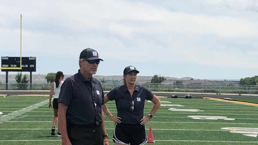 Steve-F-Hallsey-Participates-In-Athletes-For-Life-Football-Camp-At-Union-High-With-Lisa-Mitzel...