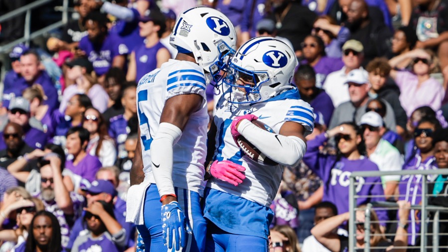 BYU Trims TCU's Lead On Marion Touchdown, Roberts Two-Point Conversion