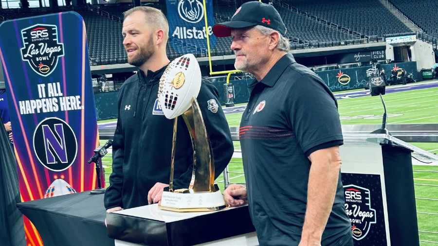 kyle-whittingham-david-braun-pose-for-picture-with-las-vegas-bowl-trophy-2023...