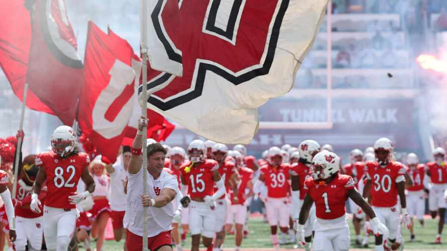 utah-football-runs-out-of-tunnel-during-college-football-game-2023...