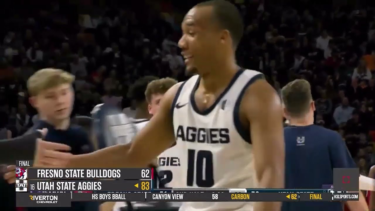 Video Utah State Mens Basketball Crushes Fresno State At Home Ksl Sports 1816