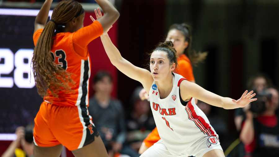 issy-palmer-plays-defense-during-ncaa-tournament-game-against-princeton-2023...
