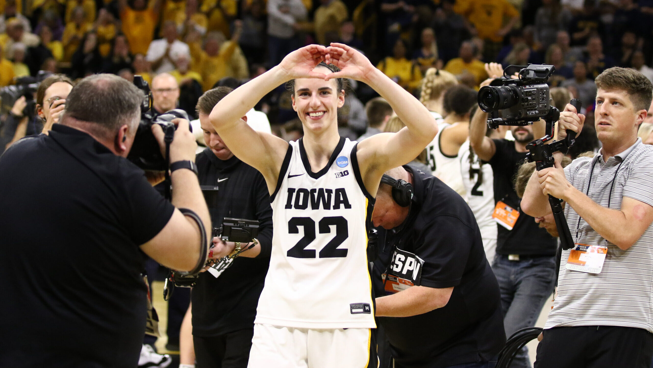 Caitlin Clark Shows Love To Iowa Fans After They Cheer Her On One Last Time