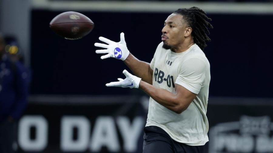 BYU Football Players Compete During First-Ever Big 12 Pro Day
