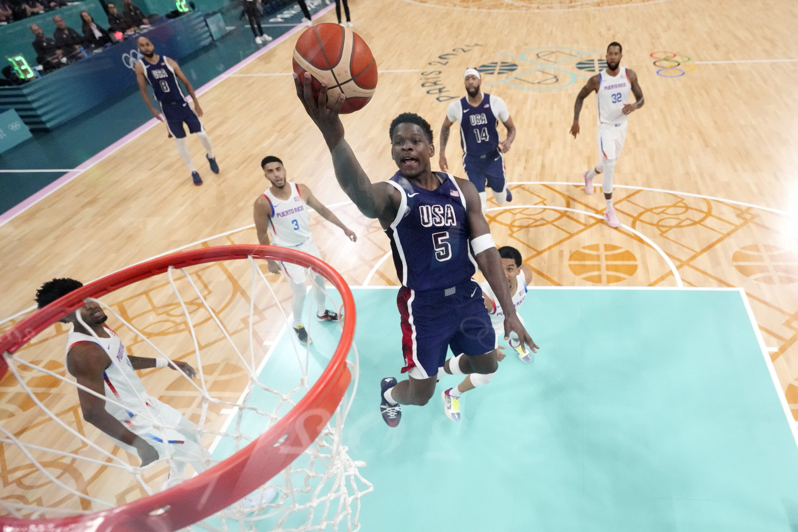 USA Basketball Crushes Puerto Rico To End Pool Play In Paris Olympics