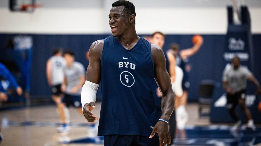 BYU Basketball, Keba Keita, Uniform Number...