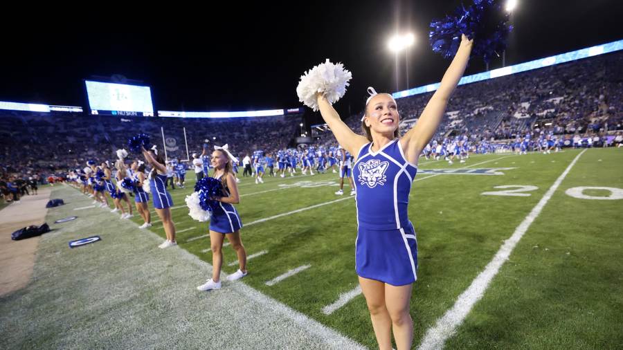 BYU cheerleaders will also wear retro clothing at the K-State game