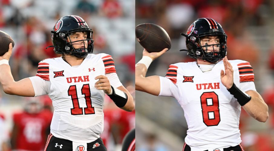 HOUSTON, TEXAS - OCTOBER 26: Isaac Wilson #11 of the Utah Utes throws a pass against the Houston Co...