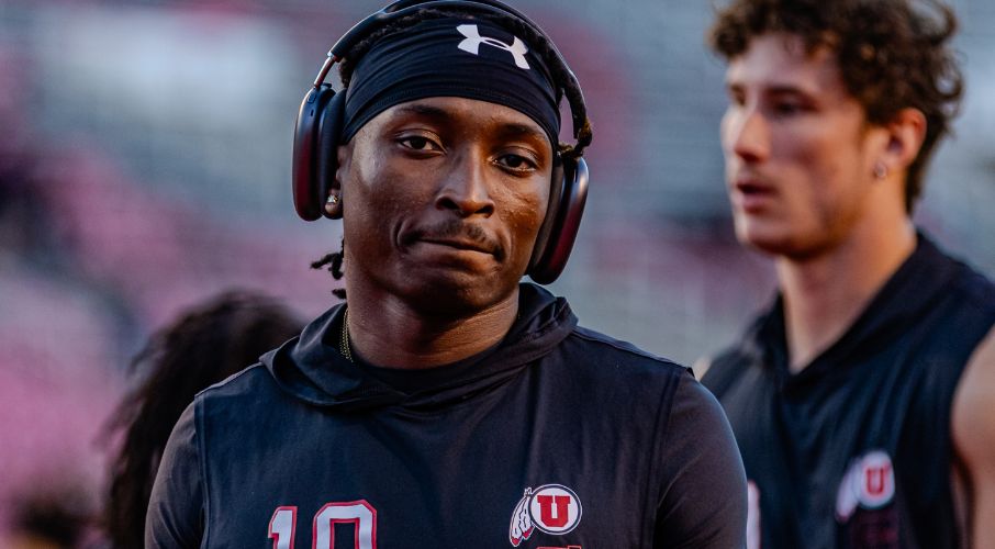 Utah Football WR Money Parks. PHOTO by Joel Davidson...