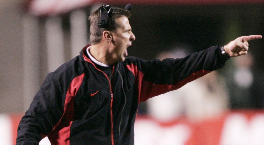 SALT LAKE CITY, UT - NOVEMBER 20: University of Utah head coach Urban Meyer yells at his players du...